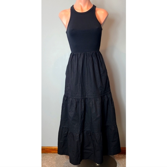 J. Crew Dresses & Skirts - J. Crew vintage rib high-neck cutaway tank dress with poplin skirt Large